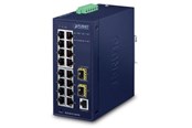 Kytkimet - PLANET IGS-4215-16T2S Industrial L2/L4 16-Port 10/100/1000T + 2-Port 100/1000X SFP Managed Switch - IGS-4215-16T2S