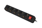 Virtakaapelit (ulkoinen) - Lanberg PS1-05F-0300-BK - power strip - 2500 Watt - PS1-05F-0300-BK