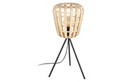 Valaisimet - EGLO Stars of Light MONTEZUELO bordlampe E27 bambus/sort - 390154