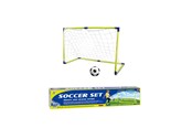 Jalkapallo ja pallopelit - Masen Toys Fodboldmål m/bold & pumpe blå/grøn 80x60x40cm - 13159