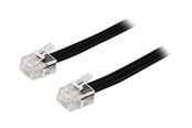 Verkkokaapelit - Deltaco DEL-160B - phone cable - 3 m - black - Musta - 3m - DEL-160B