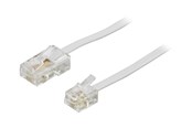 Verkkokaapelit - Deltaco phone cable - 3 m - white - Valkoinen - 3m - DEL-1703