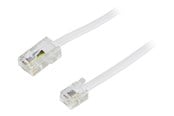 Verkkokaapelit - Deltaco phone cable - 5 m - white - Valkoinen - 5m - DEL-1705