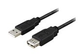 USB kaapelit - Deltaco USB2-102S - USB extension cable - USB to USB - 20 cm - USB2-102S
