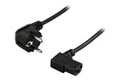 Sisäiset virtakaapelit - Deltaco DEL-109B - power cable - power CEE 7/7 to power IEC 60320 C13 - 20 cm - DEL-109B-20
