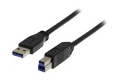 USB kaapelit - Deltaco USB3-130 - USB cable - USB Type B to USB Type A - 3 m - USB3-130S