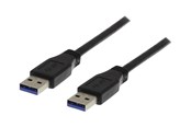 USB kaapelit - Deltaco USB3-210 - USB cable - USB Type A to USB Type A - 1 m - USB3-210S