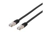 Verkkokaapelit - Deltaco patch cable - 2 m - black - Musta - 2m - STP-62SAU