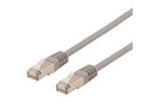 Verkkokaapelit - Deltaco STP-63AU - patch cable - 3 m - grey - Harmaa - 3m - STP-63AU