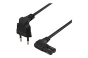Sisäiset virtakaapelit - Deltaco - power cable - Europlug to power IEC 60320 C7 - 50 cm - DEL-109BK