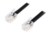 Verkkokaapelit - Deltaco IMP DEL-160M - phone cable - 10 m - black - Musta - 10 meter - DEL-160M