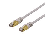 Verkkokaapelit - Deltaco SFTP-61AH - patch cable - 1 m - grey - Harmaa - 1meter - SFTP-61AH