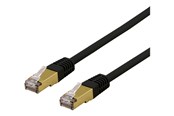 Verkkokaapelit - Deltaco SFTP-61SAH - patch cable - 1 m - black - Musta - 1meter - SFTP-61SAH