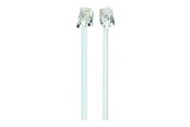 Verkkokaapelit - Gembird Cablexpert phone cable - 10 m - Valkoinen - 10m - TC6P4C-10M