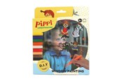 Luovat leikit - Pippi vinduesmaling m/9 tusser & 4 motiver - 18286