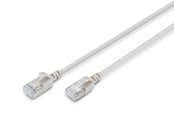 Verkkokaapelit - DIGITUS CAT 6A F-FTP Slim Patch Cord - 5m - Harmaa - 5m - DK-1632-A-050S