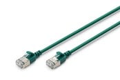 Verkkokaapelit - DIGITUS CAT 6A F-FTP Slim Patch Cord - Vihreä - 1meter - DK-1632-A-015S-G