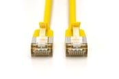 Verkkokaapelit - DIGITUS CAT 6A F-FTP Slim Patch Cord - 1m - Keltainen - 1m - DK-1632-A-010S-Y