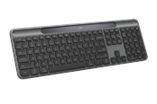 Näppäimistöt - Logitech K980 Signature Slim Solar+ Wireless - Näppäimistö - Tanskalainen/Norjalainen/Ruotsalainen/Suomalainen - Harmaa - 920-013762