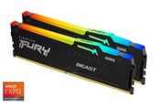 RAM - Kingston FURY Beast RGB DDR5-5600 - 64GB - CL40 - Dual Channel (2 pcs) - AMD EXPO - Musta RGB - KF556C40BB2AK2-64