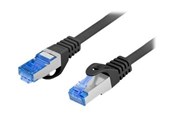 Verkkokaapelit - Lanberg patch cable - 1 m - RAL 9004 black - Musta - 1m - PCF6A-10CC-0100-BK