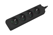 Virtakaapelit (ulkoinen) - Lanberg - power strip - 2500 Watt - PS0-04E-0100-IEC-BK