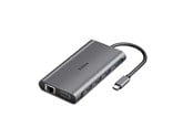 USB hub - Zikko USB-C 11-in-1 Hub (Space Grey) USB hub - 11 porttia - USB 3.0 - Harmaa - M-HB100