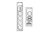 Virtakaapelit (ulkoinen) - Ever Office Plus - surge protector - 2500 Watt - 6000 VA - T/LZ06-OFP018/0000