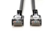 Verkkokaapelit - DIGITUS CAT 6A F-FTP Slim Patch Cord - 0.5m - Musta - 0.5m - DK-1632-A-005S-BL