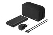 Powerbank - Belkin BoostCharge power bank - + AC power adapter - 24 pin USB-C 2 x USB - with zippered pouch case Powerbank - musta - 20000 mAh - BU042KQBK