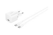 Puhelin - Adapterit & Laturit - Belkin BoostCharge power adapter - PPS technology - 24 pin USB-C - 25 Watt - with USB-C cable (1m) - WCA012KQ1MWH-B6