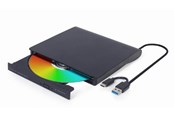 Optiset asemat (DVD / BR / Floppy) - Gembird DVD-USB-031 - Ulkoinen - DVD-RW (Poltin) - USB 3.1 Gen 1 - Musta - DVD-USB-031