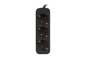 Virtakaapelit (ulkoinen) - Lanberg - power strip - 2500 Watt - PS0-03F-0150-BK