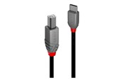 USB kaapelit - Lindy Anthra Line - USB-C cable - 24 pin USB-C to USB Type B - 2 m - 36942