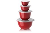 Keittiötarvikkeet - Rosti - Margrethe Bowls - Set of 4 + Lids (Red) - 29963