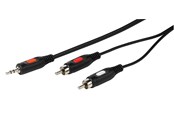 Audiokaapelit - Vivanco Audio Cable 1x3.5mm / 2xRCA 5m Black - 4008928460322