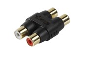 Audiokaapelit - Vivanco Audio Adapter 2xRCA Female Black - 4008928461022