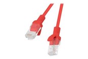 Verkkokaapelit - Lanberg patch cable - 25 cm - red RAL 3017 - Punainen - 0.25m - PCU5-20CC-0025-R