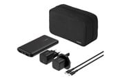 Powerbank - Belkin BoostCharge power bank - + AC power adapter - 24 pin USB-C 2 x USB - with zippered pouch case Powerbank - musta - 10000 mAh - BU041HQBK
