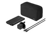 Powerbank - Belkin BoostCharge power bank - + AC power adapter - 24 pin USB-C 2 x USB - with zippered pouch case Powerbank - musta - 10000 mAh - BU041MYBK
