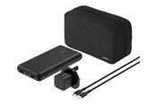 Powerbank - Belkin BoostCharge power bank - + AC power adapter - 24 pin USB-C 2 x USB - with zippered pouch case Powerbank - musta - 20000 mAh - BU042MYBK