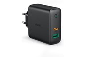 Puhelin - Adapterit & Laturit - Aukey PA-D3 60W Dual-Port PD Charger with Dynamic Detect - EU Plug - PA-D3