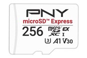 Muistikortti - PNY - flash memory card - 256 GB - microSD PCI Express Gen 3x1 UHS-I - P-SDU256P31880EXP-GE