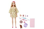 Nuket & tarvikkeet - Barbie Fashionistas Doll with Puppy Kids Toys Self-Care Spa Day - HKT90