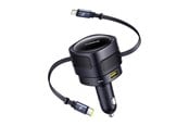 Puhelin - Adapterit & Laturit - Baseus Enjoyment Max Car Charger 90W USB-C Lightning USB-A USB-C Ports - Black - C00035507121-02