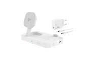 Puhelin - Adapterit & Laturit - 4smarts Trident wireless charging stand - Qi2 - + AC power adapter - 24 pin USB-C - 25 Watt - 540998