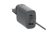 Puhelin - Adapterit & Laturit - Unisynk 3 Port Global Multi-Charger Kit - 65W - Grey - 10461