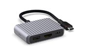 Telakointiasemat - Unisynk 3 Port USB-C Hub V2 4K 60Hz 100W - Grey - 10384