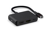 Telakointiasemat - Unisynk 3 Port USB-C Hub V2 4K 60Hz 100W - Black - 10383