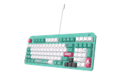 Näppäimistöt - ASUS TUF GAMING K3 Gen II - Hatsune Miku Edition - Pelinäppäimistö - Pohjoismainen - Vihreä - 90MP0460-BKNA30